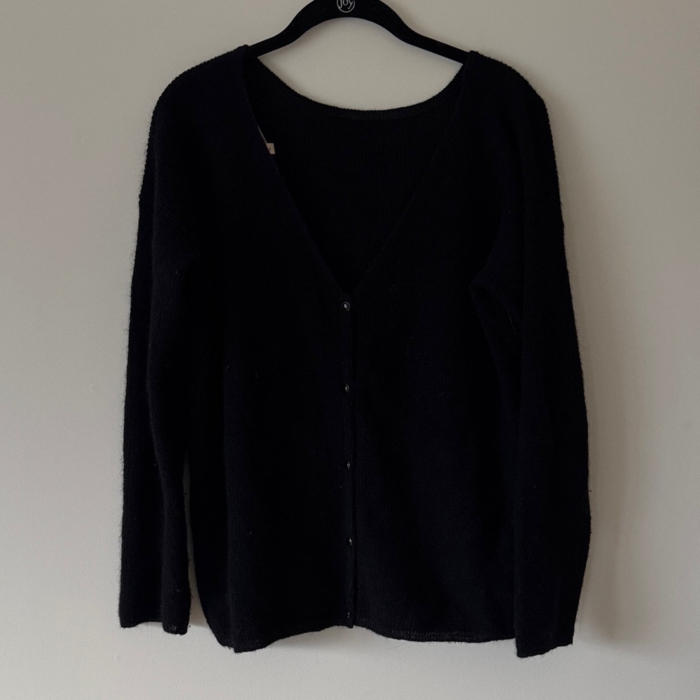 Sezane Black Barry Cardigan - Picture 5 of 8